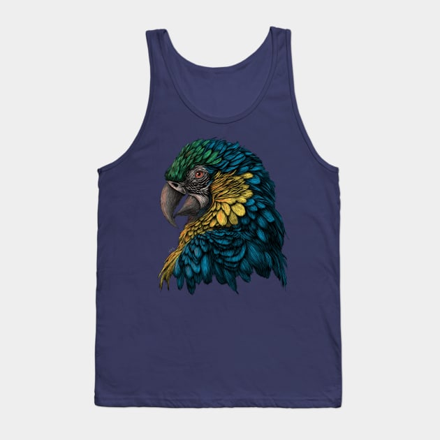 Blue and Gold Macaw Tank Top by Walking in Nature